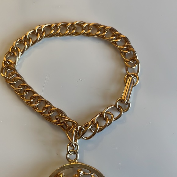 Tree of life gold color dangle bracelet jade stones - Picture 4 of 7